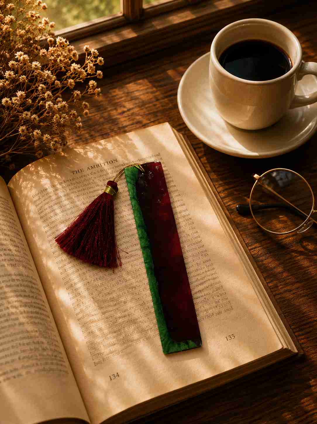 Luxury Handcrafted Resin Bookmark