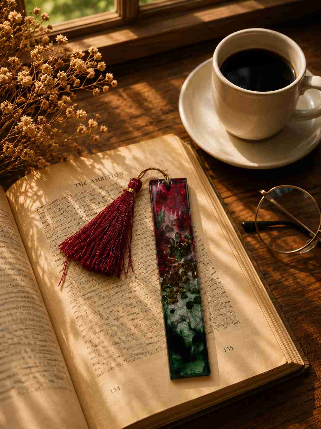 Luxury Handcrafted Resin Bookmark