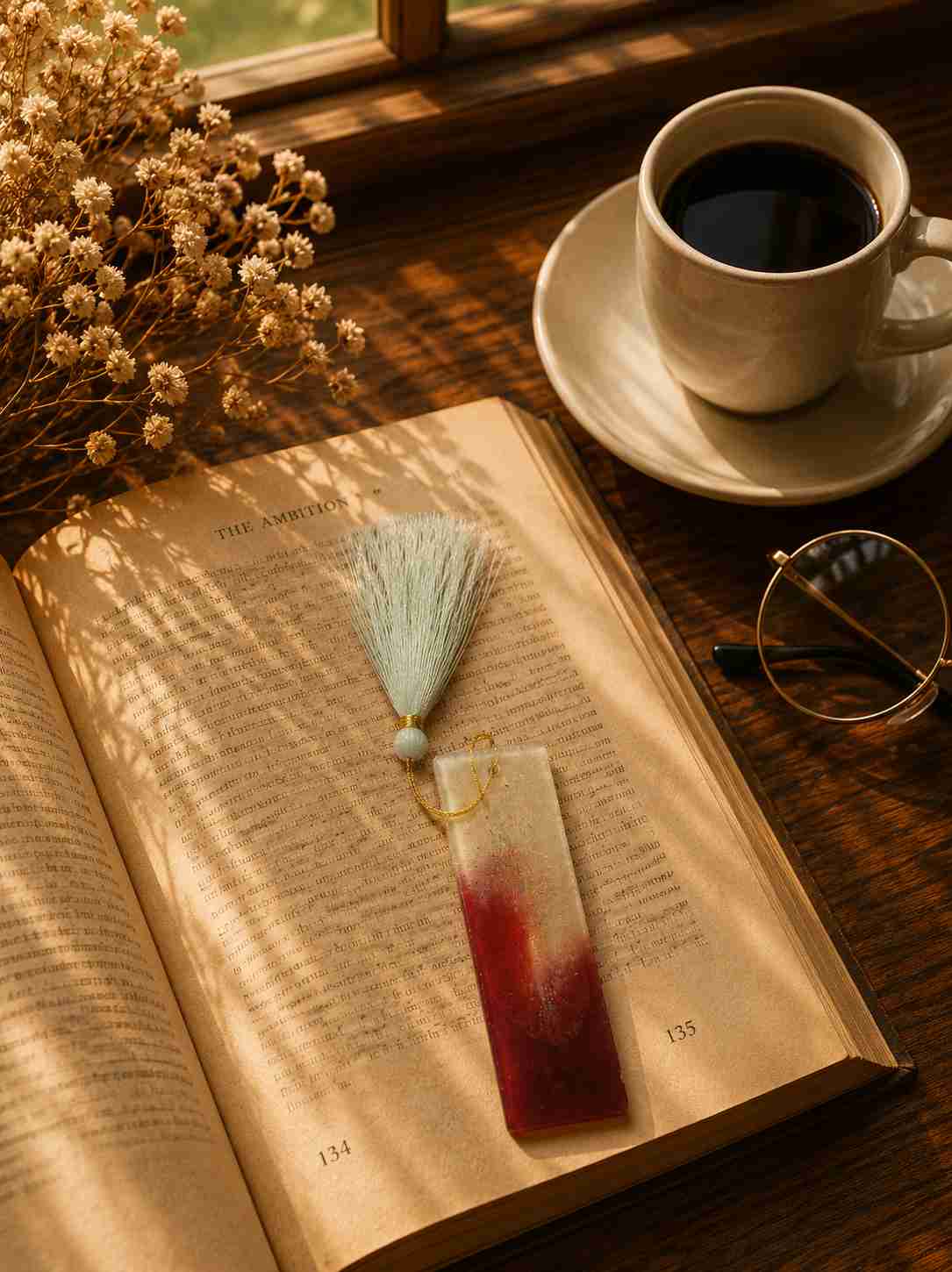 Luxury Handcrafted Resin Bookmark