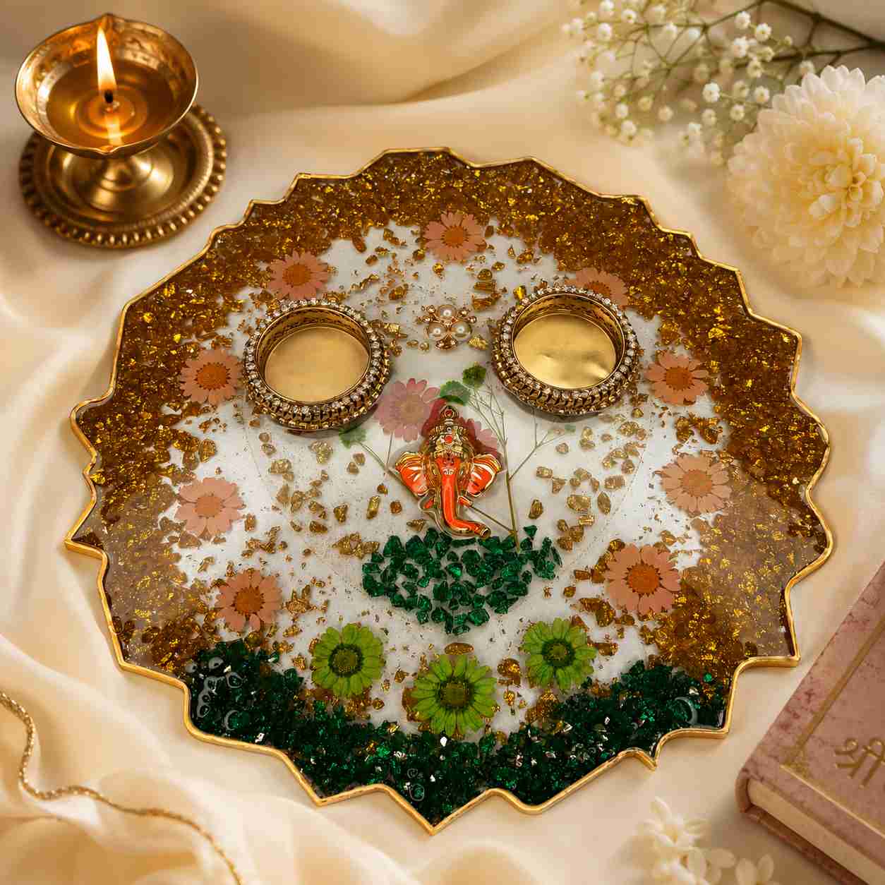 Resin Luxury Pooja Thali