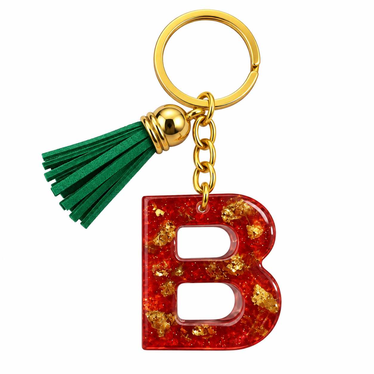 Alphabet Epoxy Resin Keychain