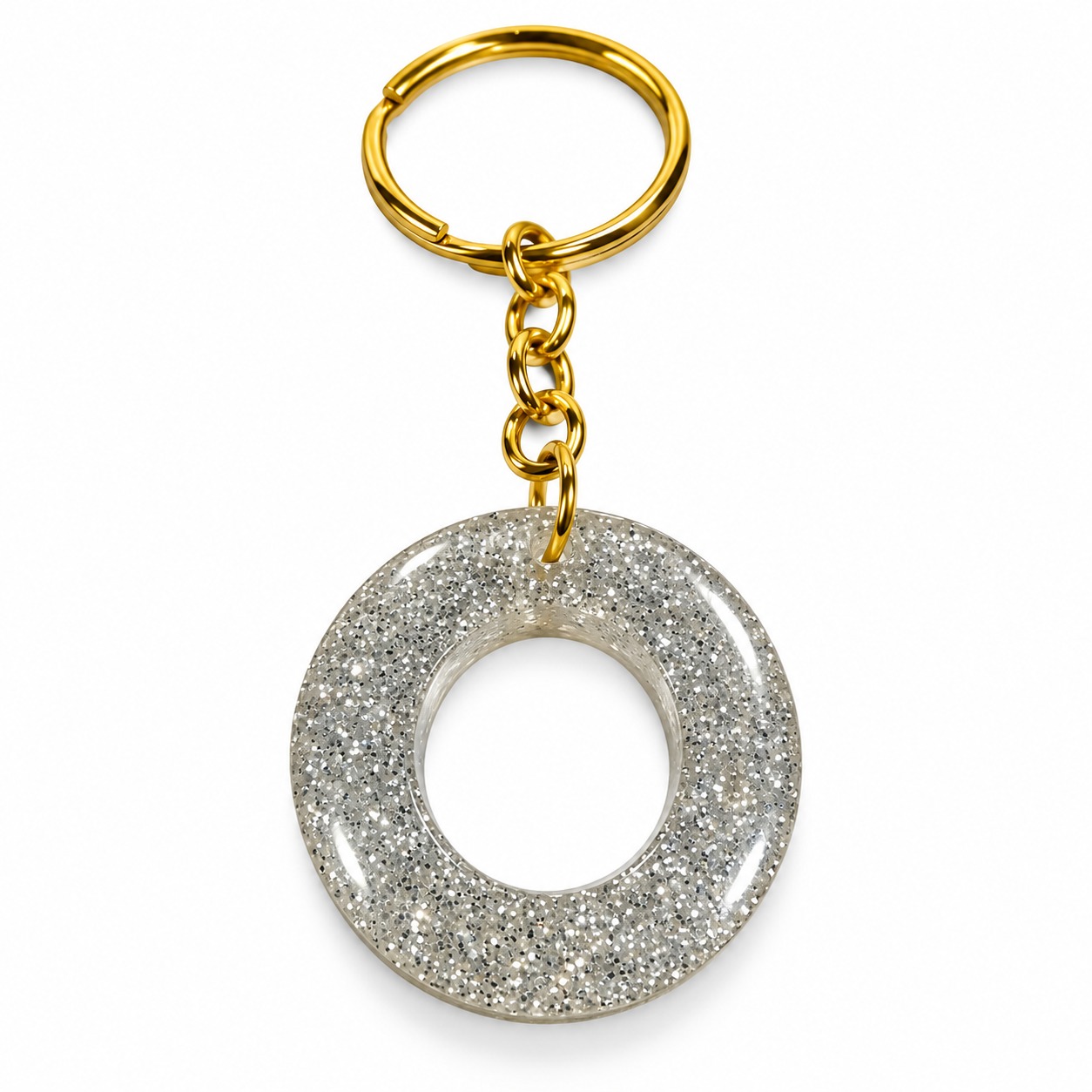 Alphabet Epoxy Resin Keychain