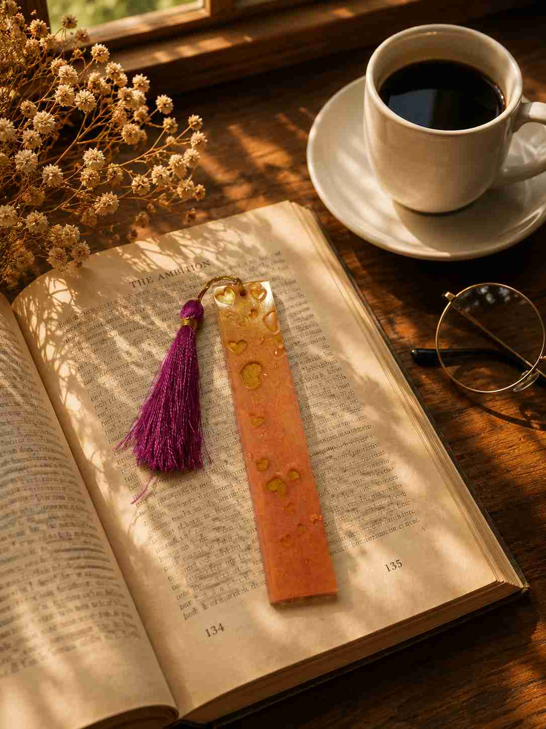 Luxury Handcrafted Resin Bookmark