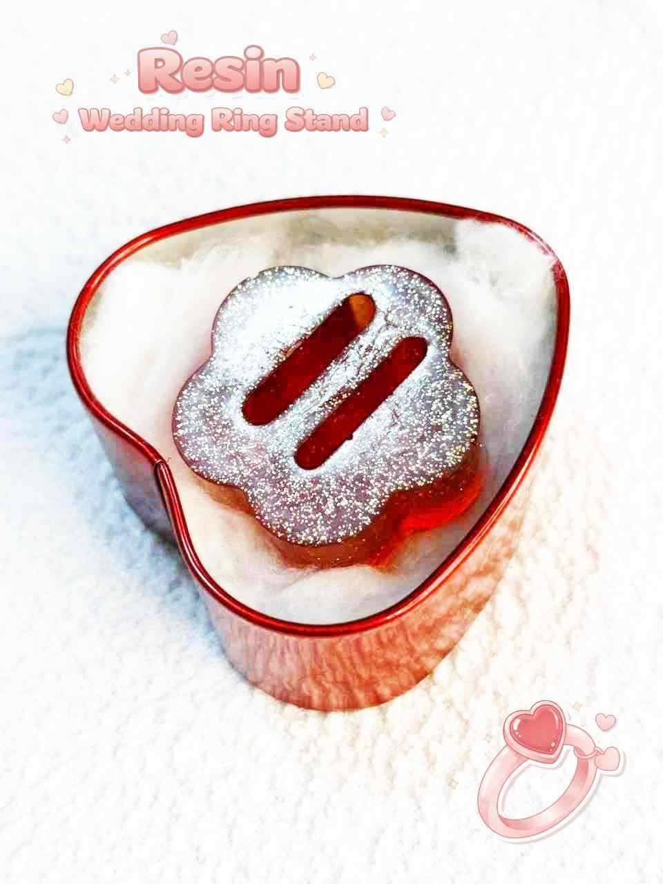 Resin Luxury Wedding Ring Stand